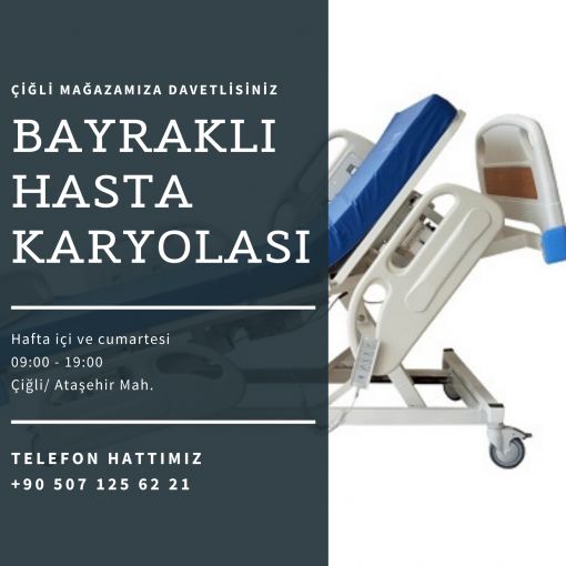 bayraklı hasta karyolası