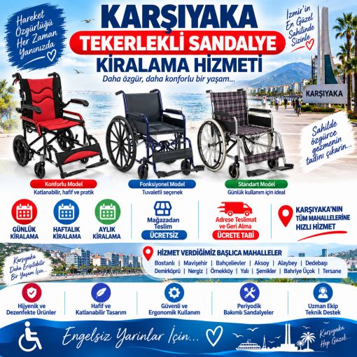 Karşıyaka Tekerlekli Sandalye Kiralama: Günlük, Haftalık ve Aylık Hareket Özgürlüğü