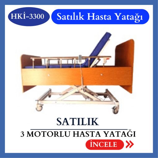 Satılık Üç Motorlu Hasta Karyolası HKİ-3300