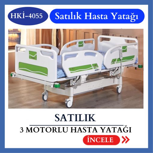 Satılık Üç Motorlu Hasta Karyolası HKİ-4055